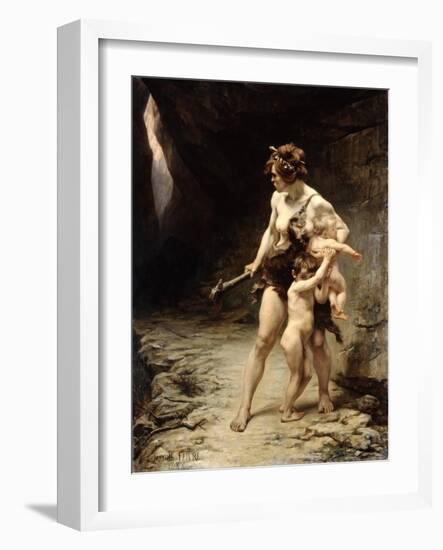 Deux Meres (Two Mothers), 1888-Leon-Maxime Faivre-Framed Giclee Print