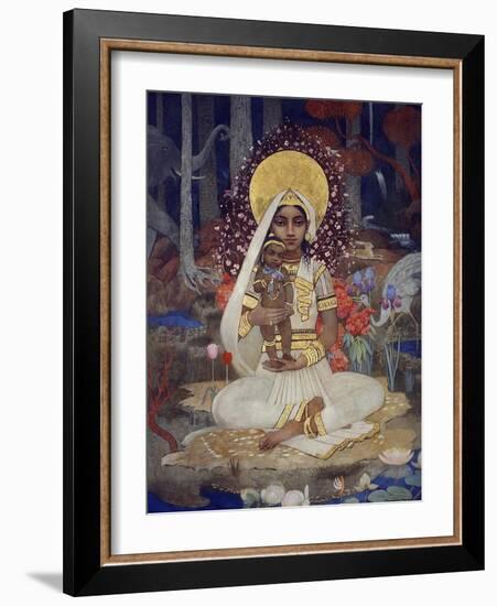 Devaki, Mother of Krishna-Marianne Stokes-Framed Giclee Print