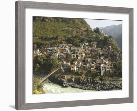 Devaprayag (Deoprayag), Holy Site on Upper Ganges River, Garwhal Himalaya, Uttarakhand, India, Asia-Tony Waltham-Framed Photographic Print
