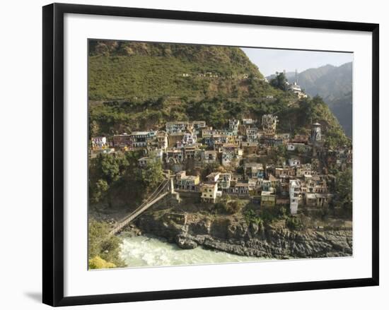 Devaprayag (Deoprayag), Holy Site on Upper Ganges River, Garwhal Himalaya, Uttarakhand, India, Asia-Tony Waltham-Framed Photographic Print