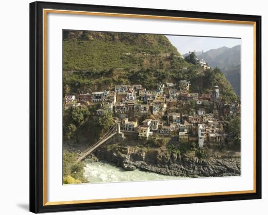 Devaprayag (Deoprayag), Holy Site on Upper Ganges River, Garwhal Himalaya, Uttarakhand, India, Asia-Tony Waltham-Framed Photographic Print