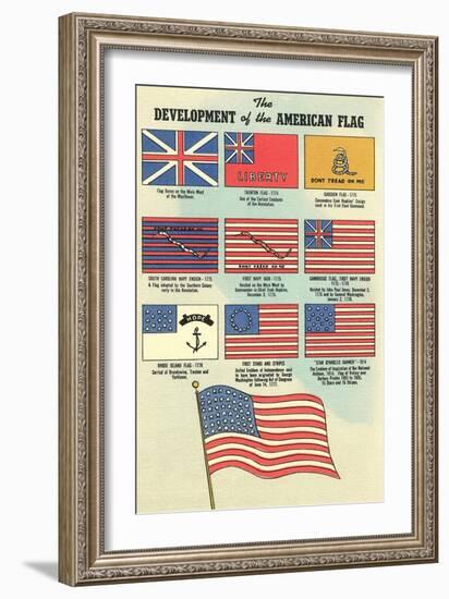 Development of the American Flag-null-Framed Premium Giclee Print