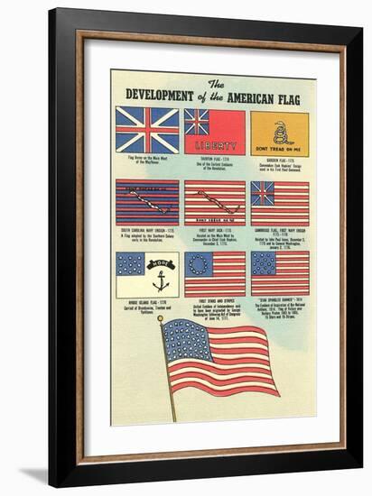 Development of the American Flag-null-Framed Premium Giclee Print