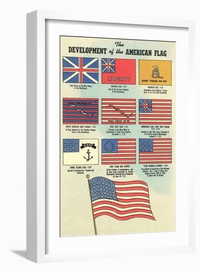 Development of the American Flag-null-Framed Premium Giclee Print