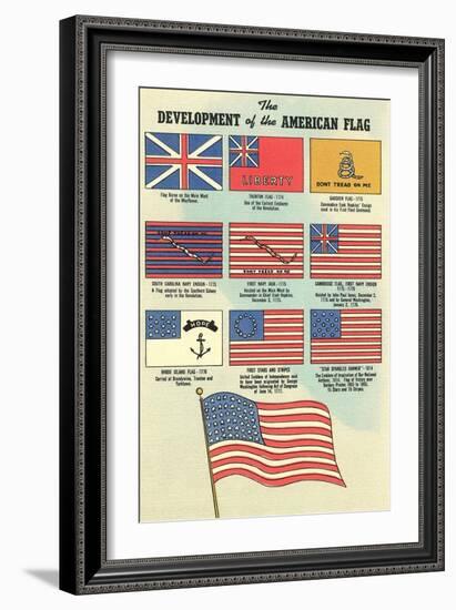 Development of the American Flag-null-Framed Premium Giclee Print