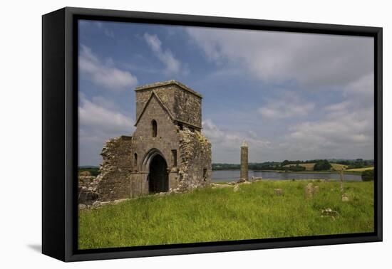 Devenish Island, Lower Lough Erne, County Fermanagh, Ulster, Northern Ireland, United Kingdom, Euro-Carsten Krieger-Framed Premier Image Canvas