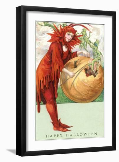 Devil Girl and Imps-null-Framed Art Print