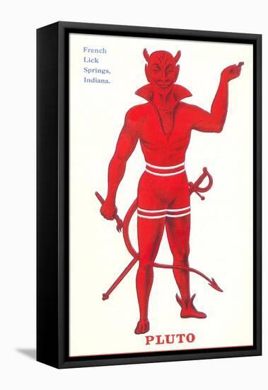 Devil, Pluto Water Advertisement-null-Framed Stretched Canvas