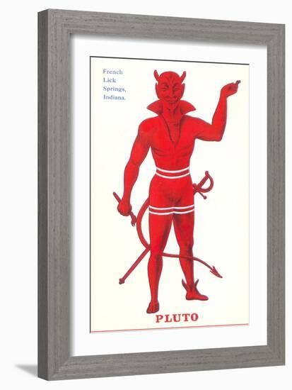 Devil, Pluto Water Advertisement-null-Framed Art Print