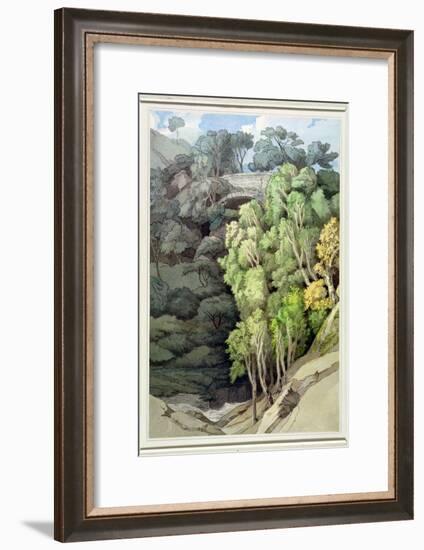 Devil's Bridge, 1810 (W/C with Pen and Ink over Graphite)-Francis Towne-Framed Giclee Print