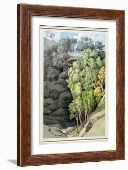 Devil's Bridge, 1810 (W/C with Pen and Ink over Graphite)-Francis Towne-Framed Giclee Print