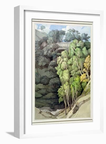 Devil's Bridge, 1810 (W/C with Pen and Ink over Graphite)-Francis Towne-Framed Giclee Print