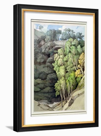 Devil's Bridge, 1810 (W/C with Pen and Ink over Graphite)-Francis Towne-Framed Giclee Print