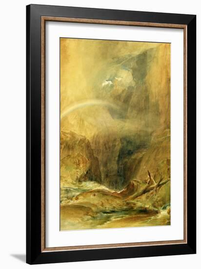 Devil's Bridge, St. Gotthard's Pass, C.1804 (W/C and White Wax Crayon on Wove Paper)-J. M. W. Turner-Framed Giclee Print