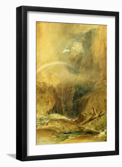 Devil's Bridge, St. Gotthard's Pass, C.1804 (W/C and White Wax Crayon on Wove Paper)-J. M. W. Turner-Framed Giclee Print