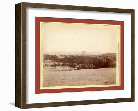 Devil's Tower. from Little Missouri Buttes 4 Miles Distant-John C. H. Grabill-Framed Giclee Print