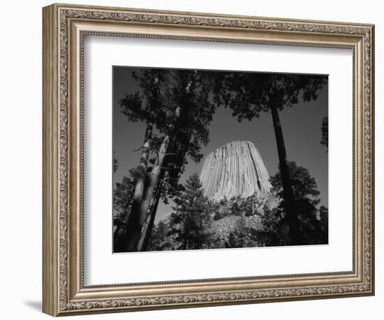 Devil's Tower National Monument at Dusk, Hulett, Wyoming, USA-Walter Bibikow-Framed Photographic Print