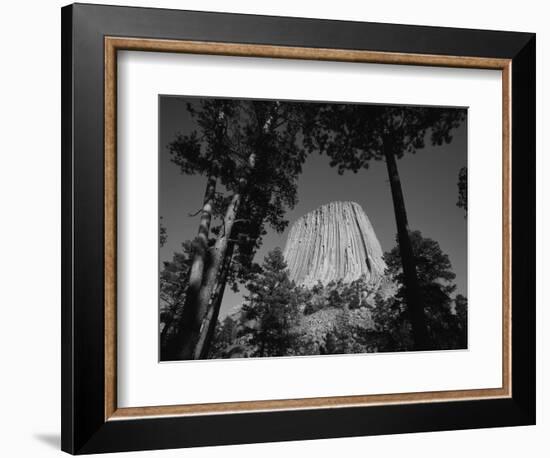 Devil's Tower National Monument at Dusk, Hulett, Wyoming, USA-Walter Bibikow-Framed Photographic Print