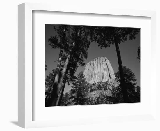 Devil's Tower National Monument at Dusk, Hulett, Wyoming, USA-Walter Bibikow-Framed Photographic Print