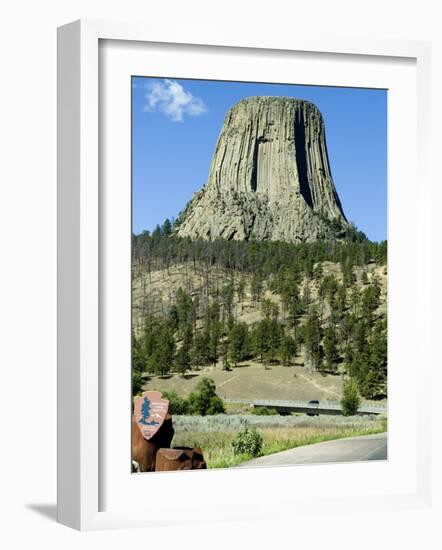 Devil's Tower National Monument, Wyoming, USA-Ethel Davies-Framed Photographic Print