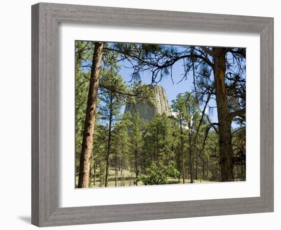 Devil's Tower National Monument, Wyoming, USA-Ethel Davies-Framed Photographic Print