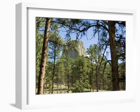 Devil's Tower National Monument, Wyoming, USA-Ethel Davies-Framed Photographic Print