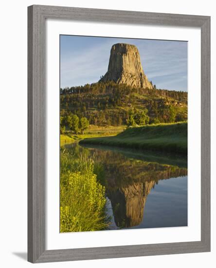 Devil's Tower National Monument, Wyoming, Usa-Larry Ditto-Framed Photographic Print