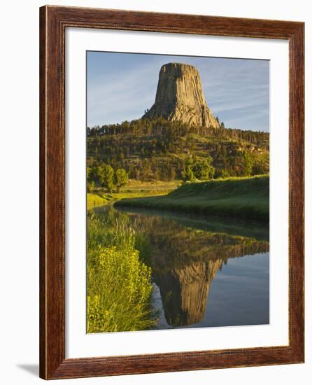 Devil's Tower National Monument, Wyoming, Usa-Larry Ditto-Framed Photographic Print