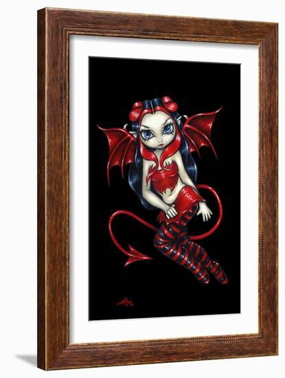 Devilish Fairy - Devil Fairy-Jasmine Becket-Griffith-Framed Art Print