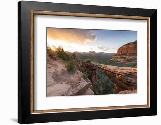 Devils Bridge, Sedona, Arizona, USA-Jordan Banks-Framed Photographic Print