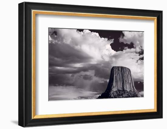 Devils Tower Wyoming BW-Steve Gadomski-Framed Photographic Print