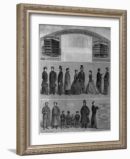 Devlin and Co. Extensive Clothing Warehouses-null-Framed Giclee Print