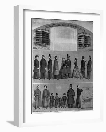 Devlin and Co. Extensive Clothing Warehouses-null-Framed Giclee Print