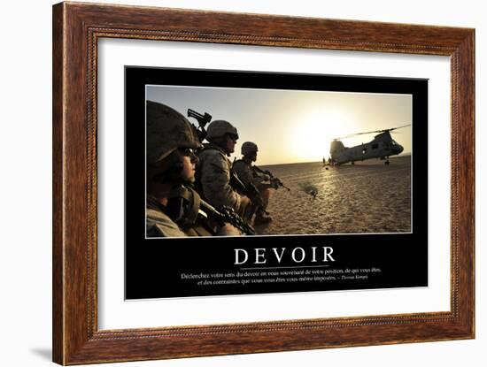 Devoir: Citation Et Affiche D'Inspiration Et Motivation-null-Framed Photographic Print