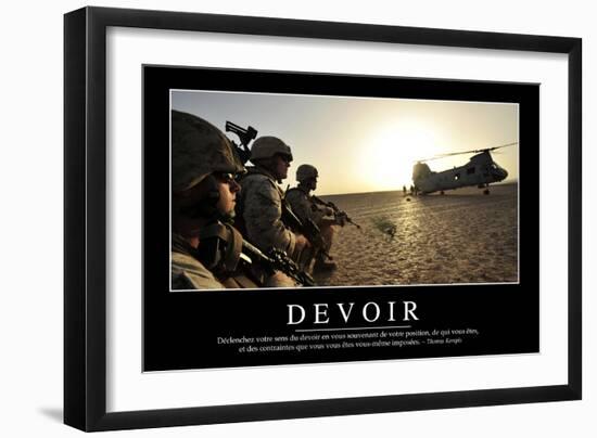 Devoir: Citation Et Affiche D'Inspiration Et Motivation-null-Framed Photographic Print