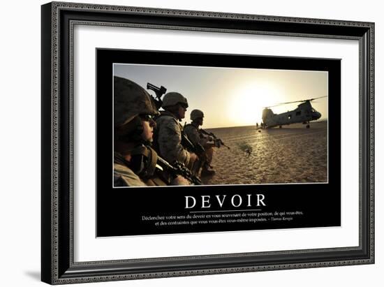 Devoir: Citation Et Affiche D'Inspiration Et Motivation-null-Framed Photographic Print