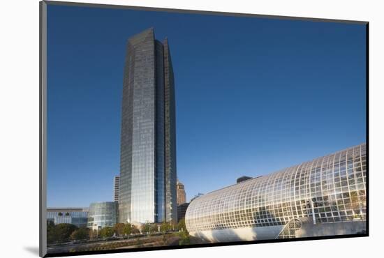 Devon Tower and Myriad Botanical Gardens, Oklahoma City, Oklahoma, USA-Walter Bibikow-Mounted Photographic Print