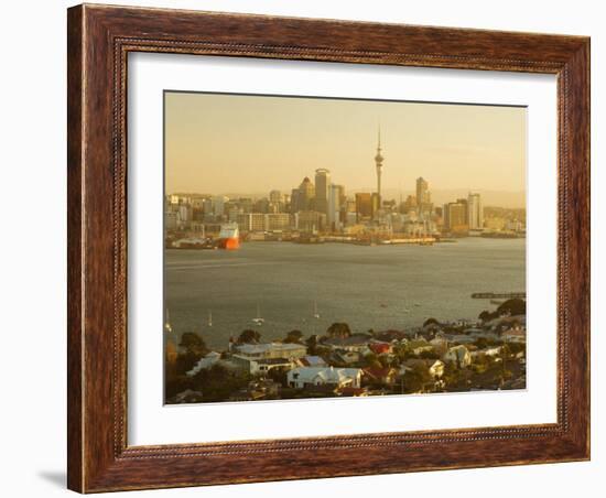 Devonport, Auckland Skyline and Waitemata Harbour, Auckland, North Island, New Zealand, Pacific-Schlenker Jochen-Framed Photographic Print