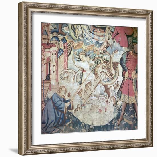 Devonshire Hunting Tapestries, 15th Century-CM Dixon-Framed Giclee Print