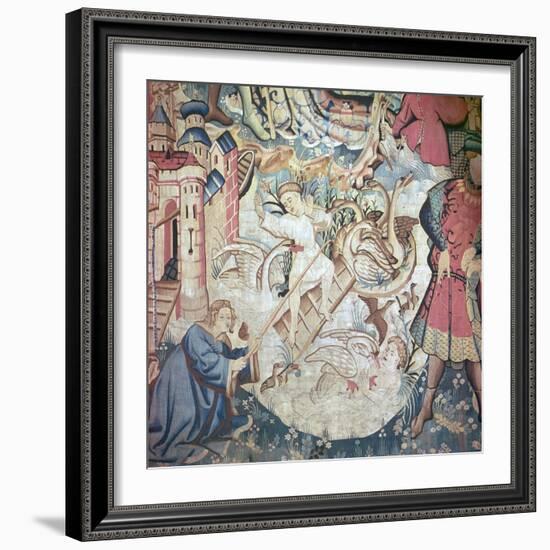 Devonshire Hunting Tapestries, 15th Century-CM Dixon-Framed Giclee Print