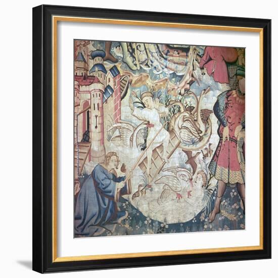 Devonshire Hunting Tapestries, 15th Century-CM Dixon-Framed Giclee Print