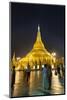 Devotees come to pray at Shwedagon Pagoda, Yangon (Rangoon), Myanmar (Burma), Asia-Alex Treadway-Mounted Photographic Print