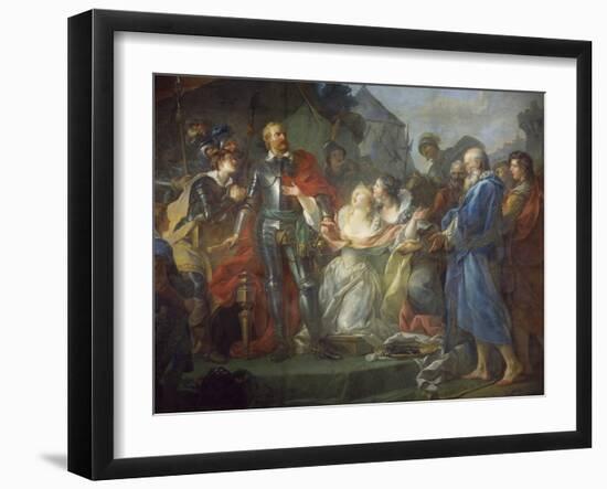 Devotion of Eustache De Saint-Pierre During Siege of Calais by the English in 1347-Jean Simon Berthelemy-Framed Giclee Print