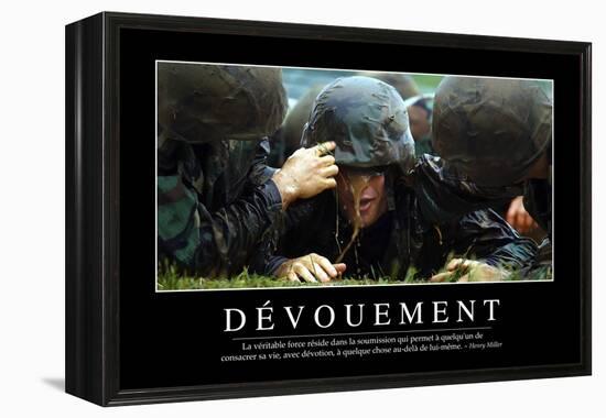 Dévouement: Citation Et Affiche D'Inspiration Et Motivation-null-Framed Premier Image Canvas