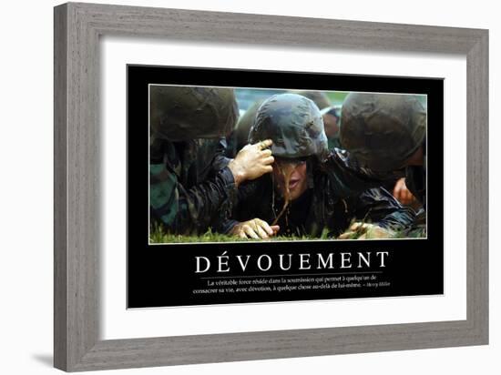 Dévouement: Citation Et Affiche D'Inspiration Et Motivation-null-Framed Photographic Print