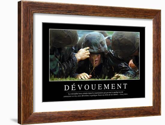 Dévouement: Citation Et Affiche D'Inspiration Et Motivation-null-Framed Photographic Print