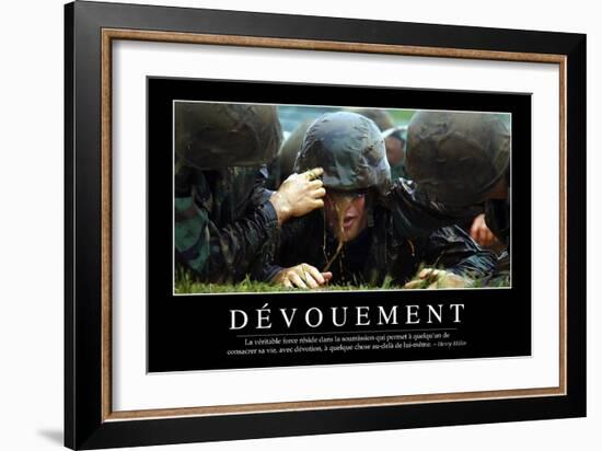 Dévouement: Citation Et Affiche D'Inspiration Et Motivation-null-Framed Photographic Print