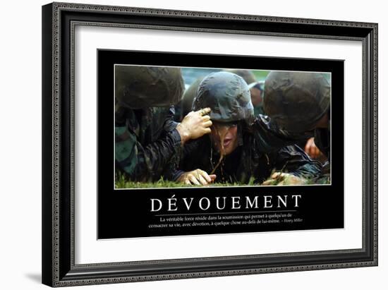 Dévouement: Citation Et Affiche D'Inspiration Et Motivation-null-Framed Photographic Print