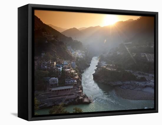 Devprayag, India: the Official Start of the Ganges River-Ian Shive-Framed Premier Image Canvas