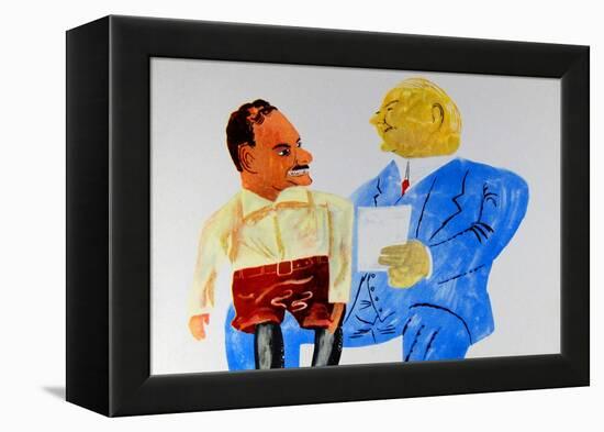 Dewey And Hoover-Ben Shahn-Framed Stretched Canvas